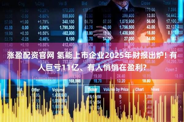涨盈配资官网 氢能上市企业2025年财报出炉! 有人巨亏11亿、有人悄悄在盈利?
