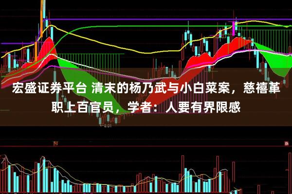 宏盛证券平台 清末的杨乃武与小白菜案，慈禧革职上百官员，学者：人要有界限感